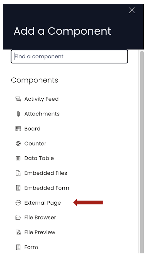 Component list